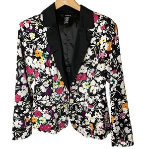 Torrid Floral Blazer - Black, White, Pink, Yellow, Purple